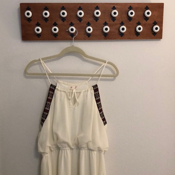 Boho Cream Maxi Dress - Picture 2 of 7